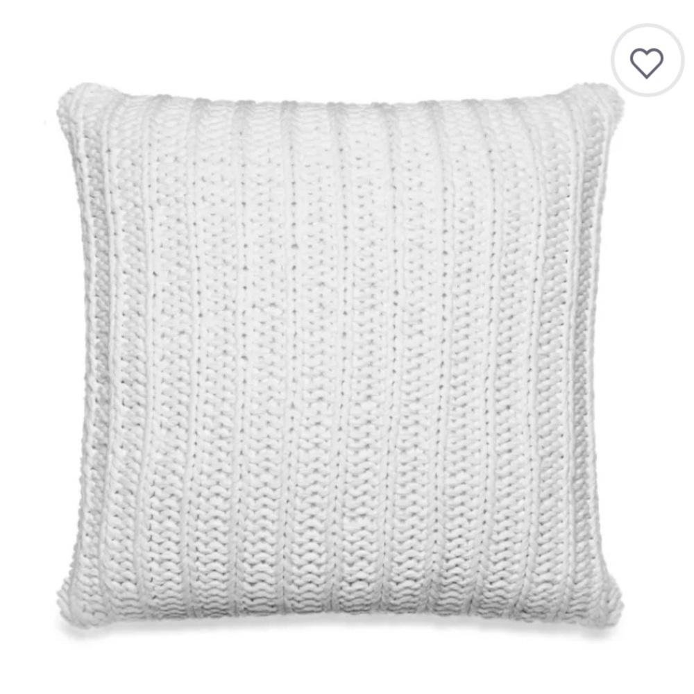 Kenneth Cole Reaction Home White Knit Throw Pillow or Euro Sham 2 available!